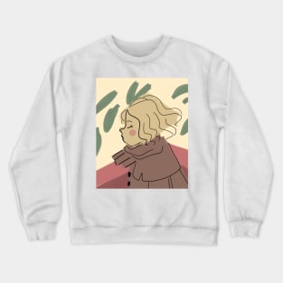 Portait wind girl Crewneck Sweatshirt